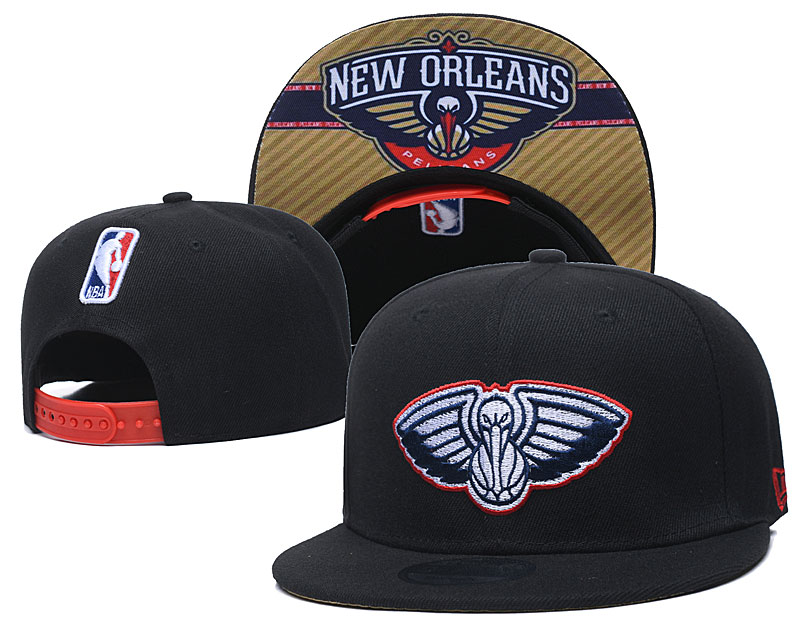 Pelicans Team Logo Black Adjustable Hat GS