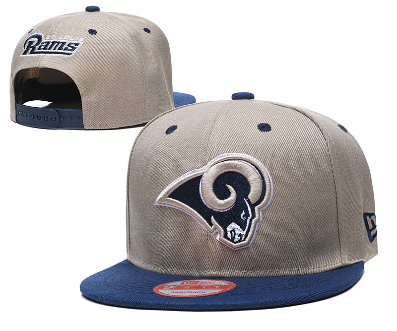 Rams Team Logo Cream Adjustable Hat LT