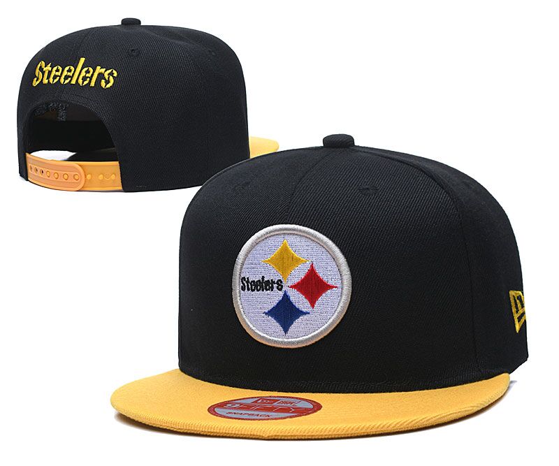 Steelers Team Logo Black Adjustable Hat LT