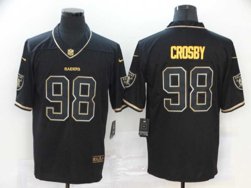 Nike Raiders 98 Maxx Crosby Black Gold Vapor Untouchable Limited Jersey