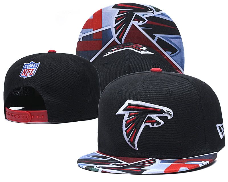 Falcons Team Logo Black Adjustable Hat LH