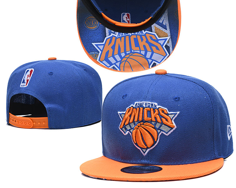 Knicks Team Logo Blue Orange Adjustable Hat TX - Click Image to Close