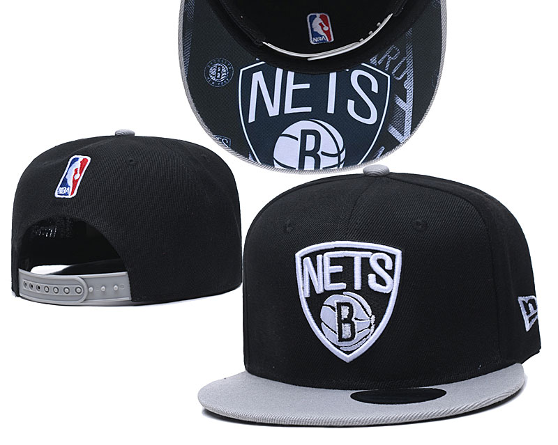 Nets Team Logo Black Adjustable Hat TX