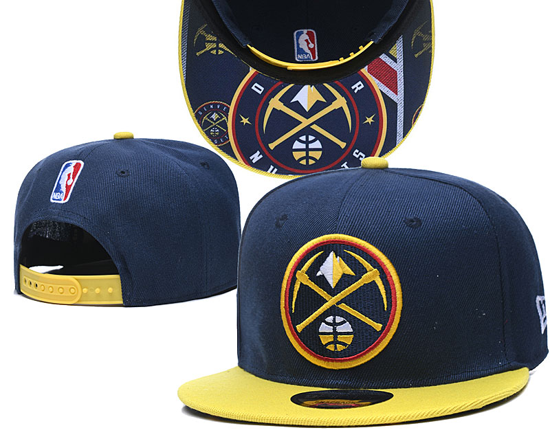 Nuggets Team Logo Navy Yellow Adjustable Hat TX