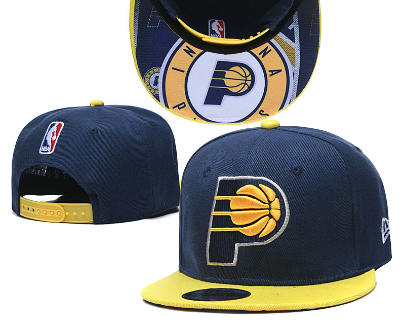 Pacers Team Logo Navy Yellow Adjustable Hat TX