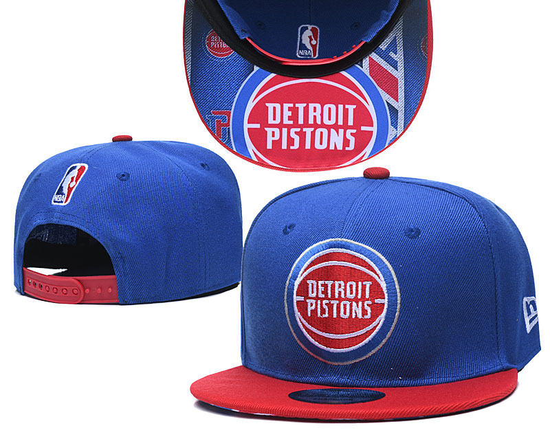 Pistons Team Logo Blue Red Adjustable Hat TX