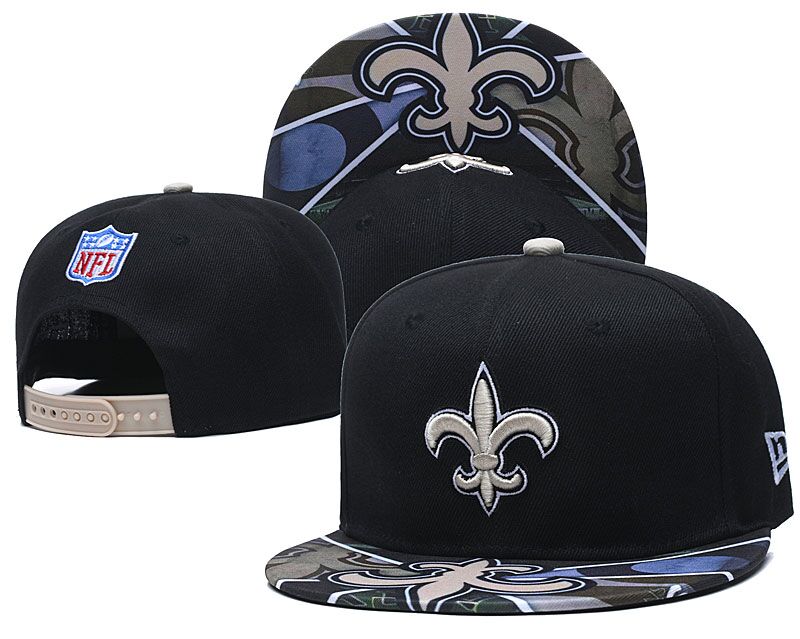 Saints Team Logo Black Adjustable Hat LH