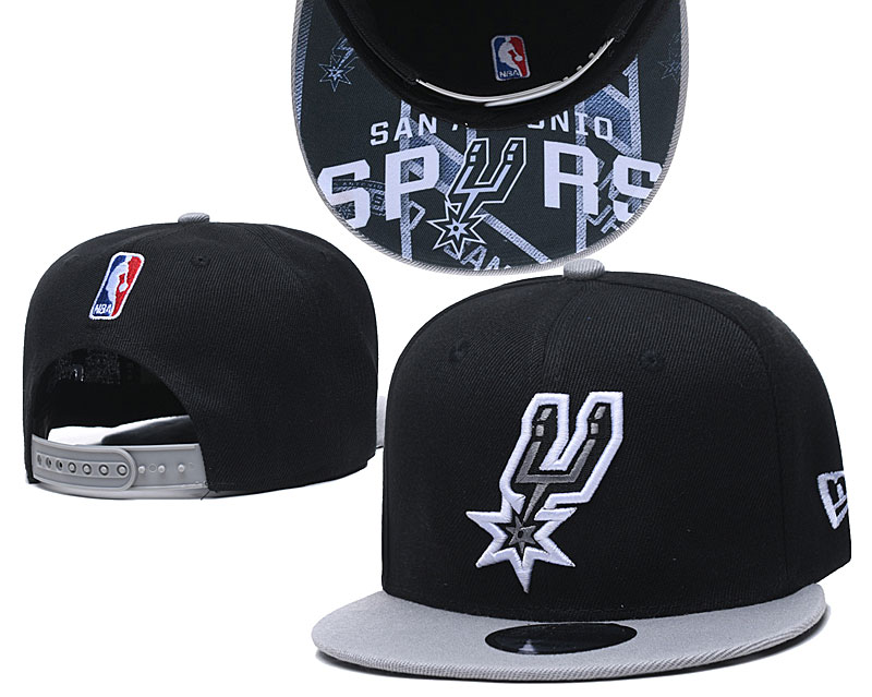 Spurs Team Logo Black Adjustable Hat TX