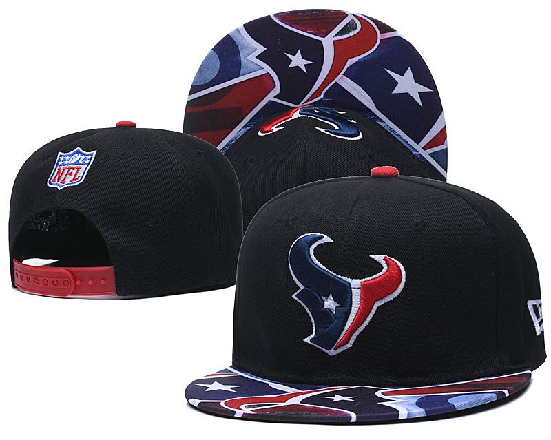 Texans Team Logo Black Adjustable Hat LH