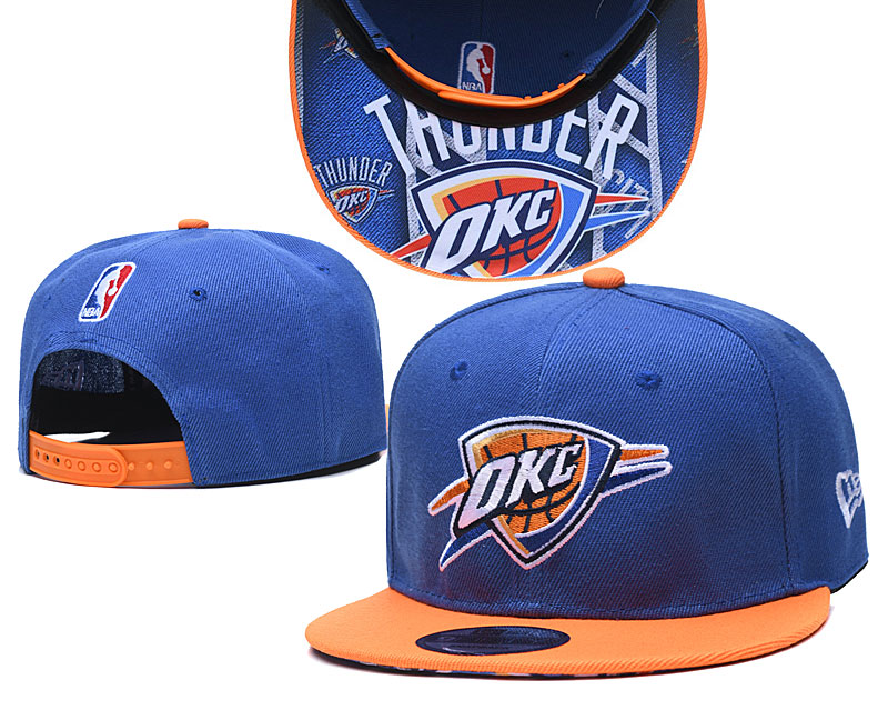 Thunder Team Logo Blue Orange Adjustable Hat TX - Click Image to Close