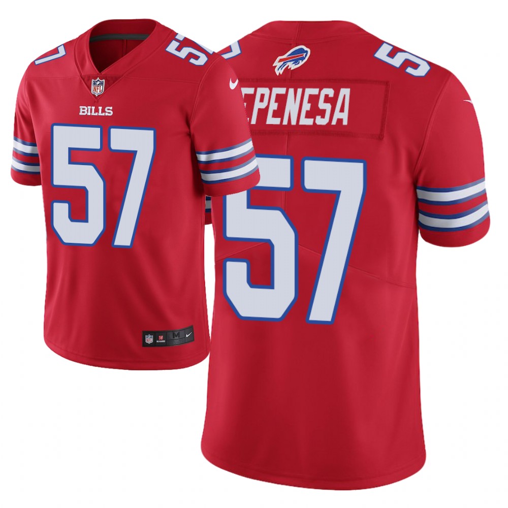 Nike Bills 57 AJ Epenesa Red 2020 NFL Draft Color Rush Limited Jersey