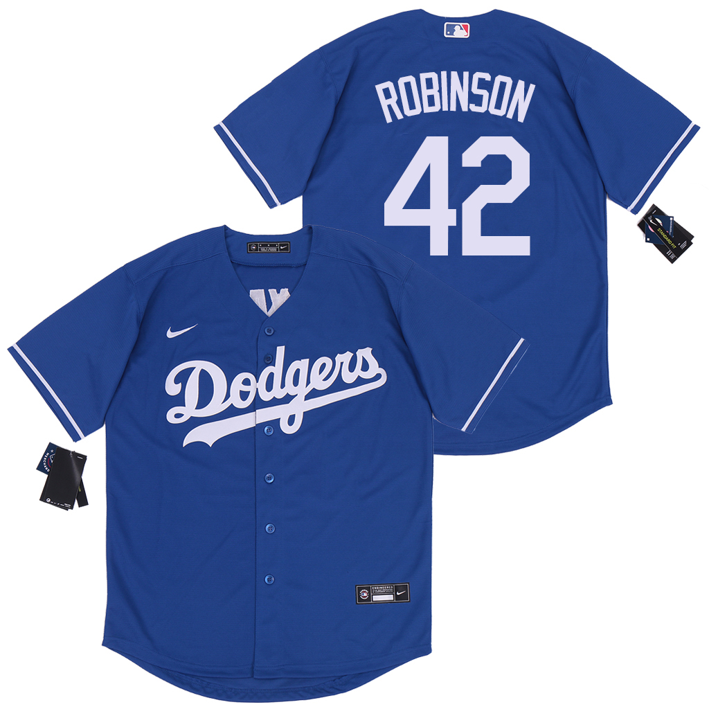 Dodgers 42 Jackie Robinson Royal 2020 Nike Cool Base Jersey - Click Image to Close