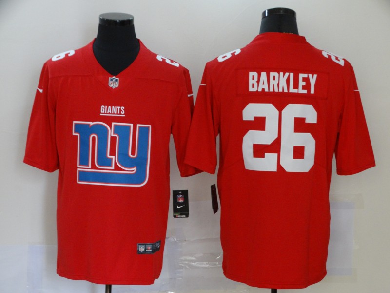 Nike Giants 26 Saquon Barkley Red Team Big Logo Vapor Untouchable Limited Jersey