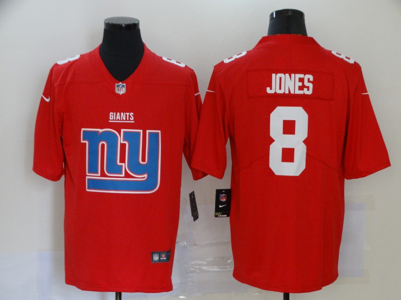 Nike Giants 8 Daniel Jones Red Team Big Logo Vapor Untouchable Limited Jersey - Click Image to Close