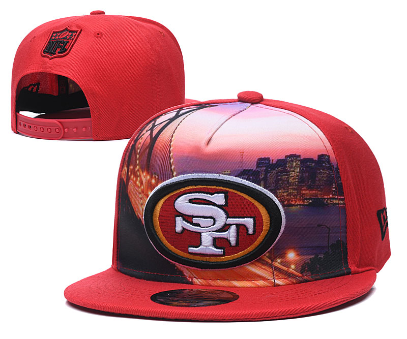 49ers Team City Logo Red Adjustable Hat YD