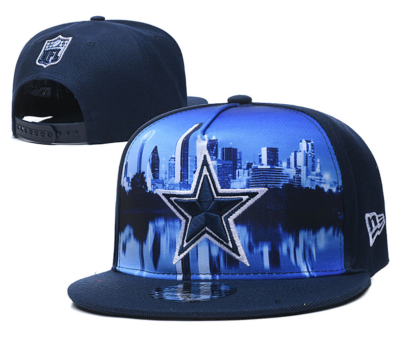 Cowboys Team City Logo Navy Adjustable Hat YD