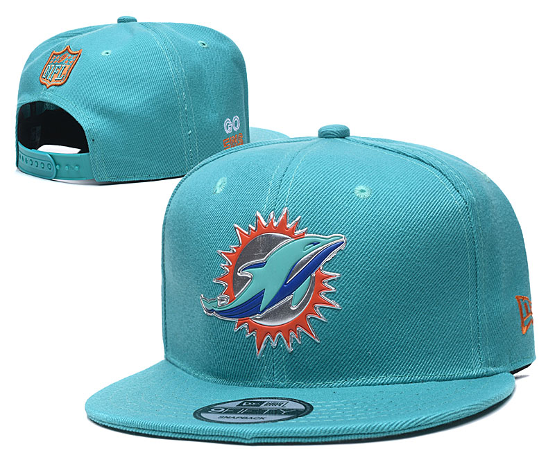 Dolphins Team Logo Aqua Adjustable Hat YD