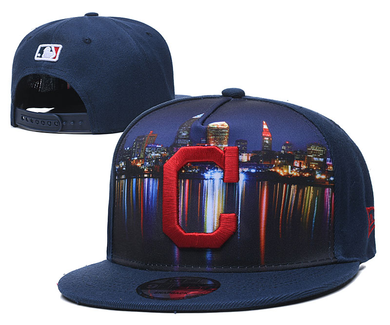 Indians Team City Logo Navy Adjustable Hat YD