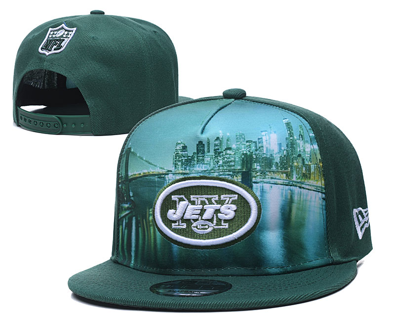 Jets Team City Logo Green Adjustable Hat YD