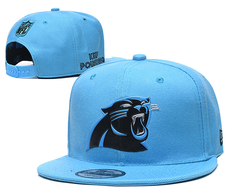 Panthers Team Logo Light Blue Adjustable Hat YD - Click Image to Close