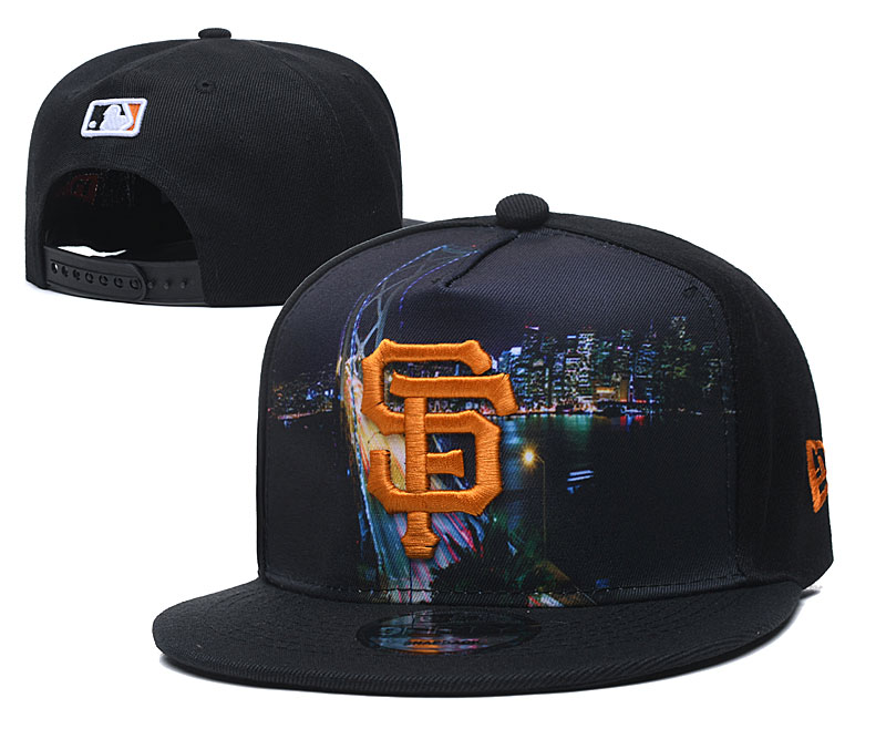 San Francisco Giants Team City Logo Black Adjustable Hat YD