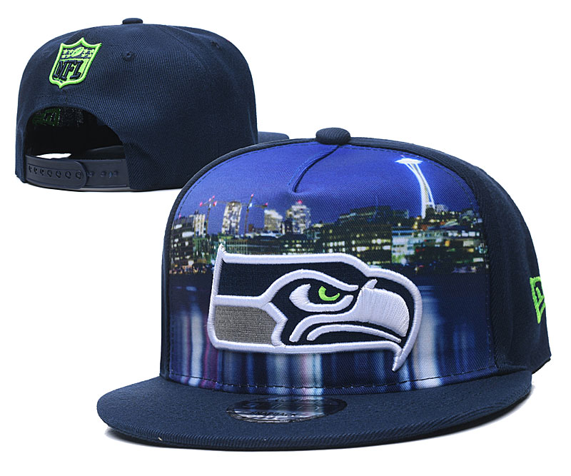 Seahawks Team City Logo Navy Adjustable Hat YD