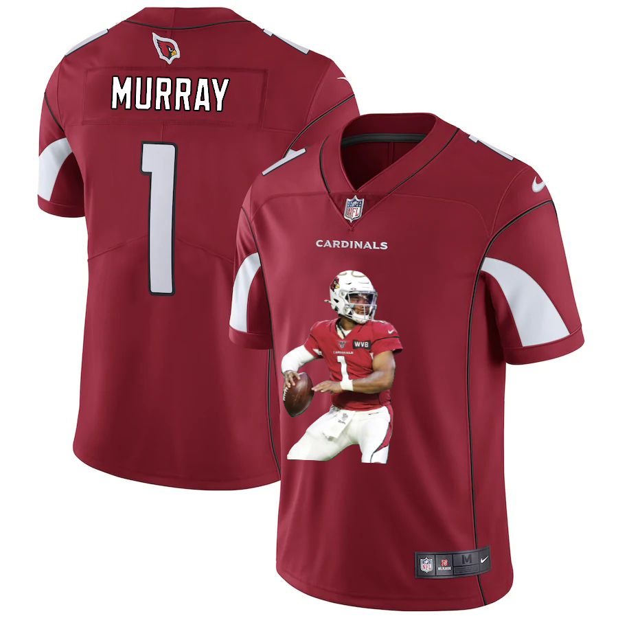Nike Cardinals 1 Kyler Murray Red Player Name Logo Vapor Untouchable Limited Jersey