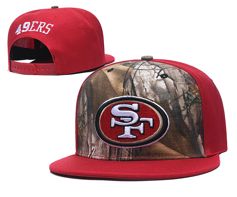 49ers Team Logo Olive Red Adjustable Hat TX