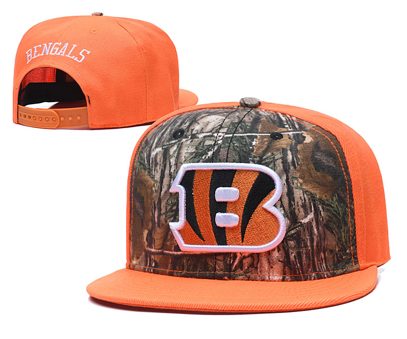 Bengals Team Logo Olive Orange Adjustable Hat TX