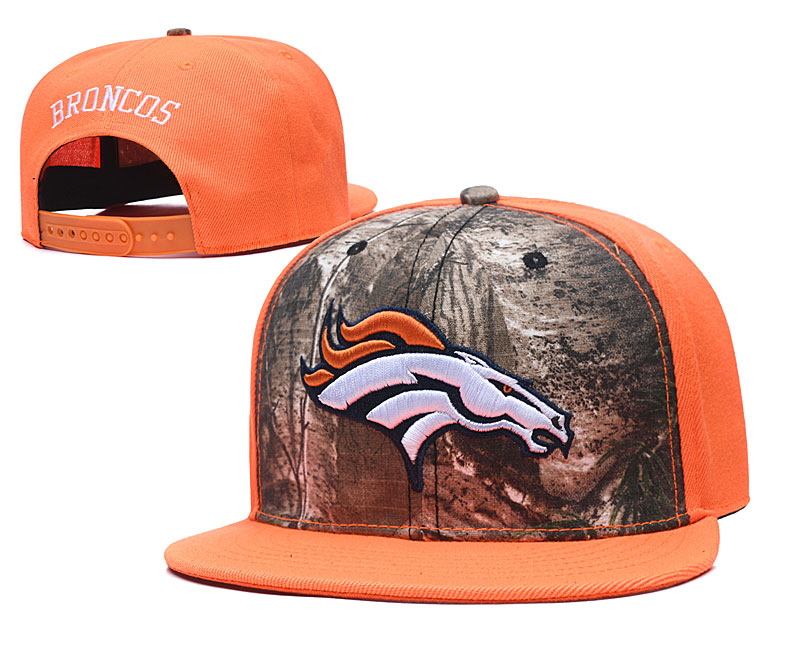 Broncos Team Logo Olive Orange Adjustable Hat TX