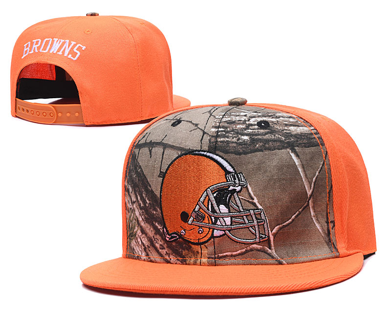 Browns Team Logo Olive Orange Adjustable Hat TX