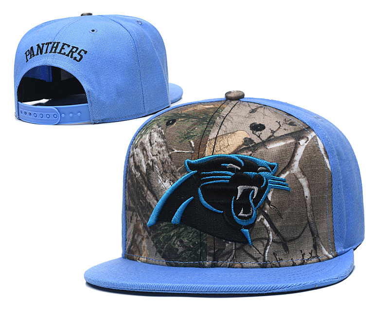Panthers Team Logo Olive Blue Adjustable Hat TX