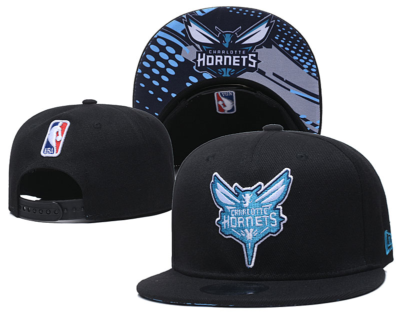 Hornets Team Logo Black Adjustable Hat GS
