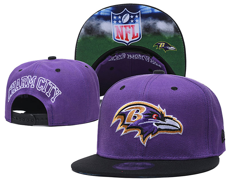 Ravens Team Logo Purple Adjustable Hat GS