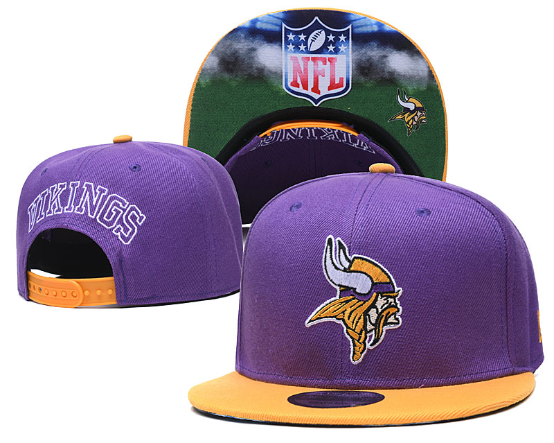 Vikings Team Logo Purple Adjustable Hat GS