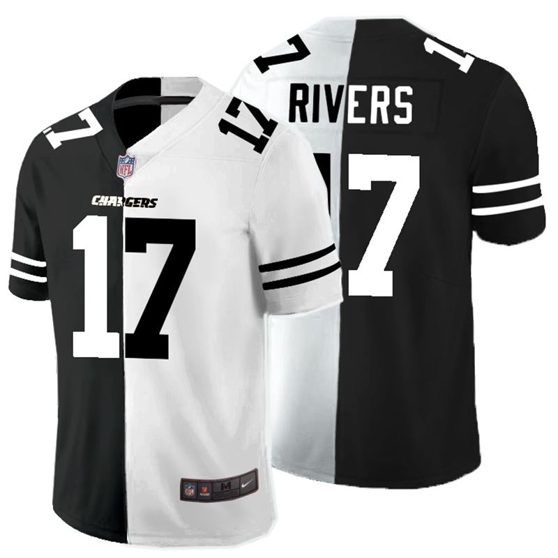 Nike Chargers 17 Philip Rivers Black And White Split Vapor Untouchable Limited Jersey - Click Image to Close
