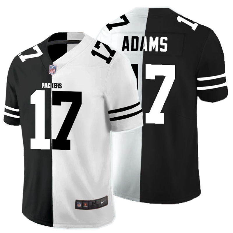 Nike Packers 17 Davante Adams Black And White Split Vapor Untouchable Limited Jersey - Click Image to Close