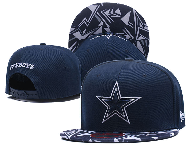 Cowboys Team Logo Navy Adjustable Hats LT