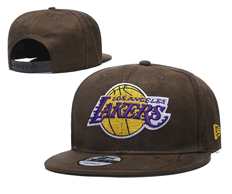 Lakers Team Logo Browns Adjustable Hat TX