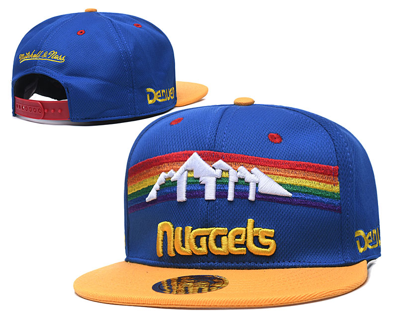 Nuggets Team Logo Blue Mitchell & Ness Adjustable Hat TX