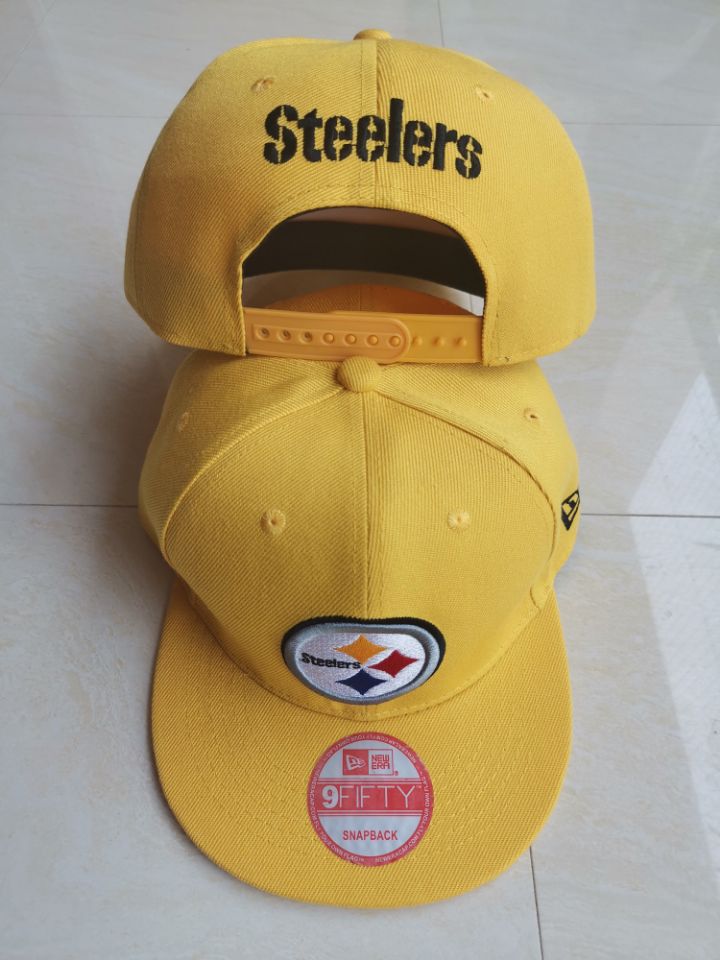 Steelers Team Logo Yellow Adjustable Hat LT