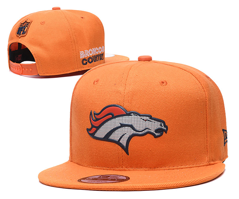 Broncos Team Logo Orange Adjustable Hat YD - Click Image to Close