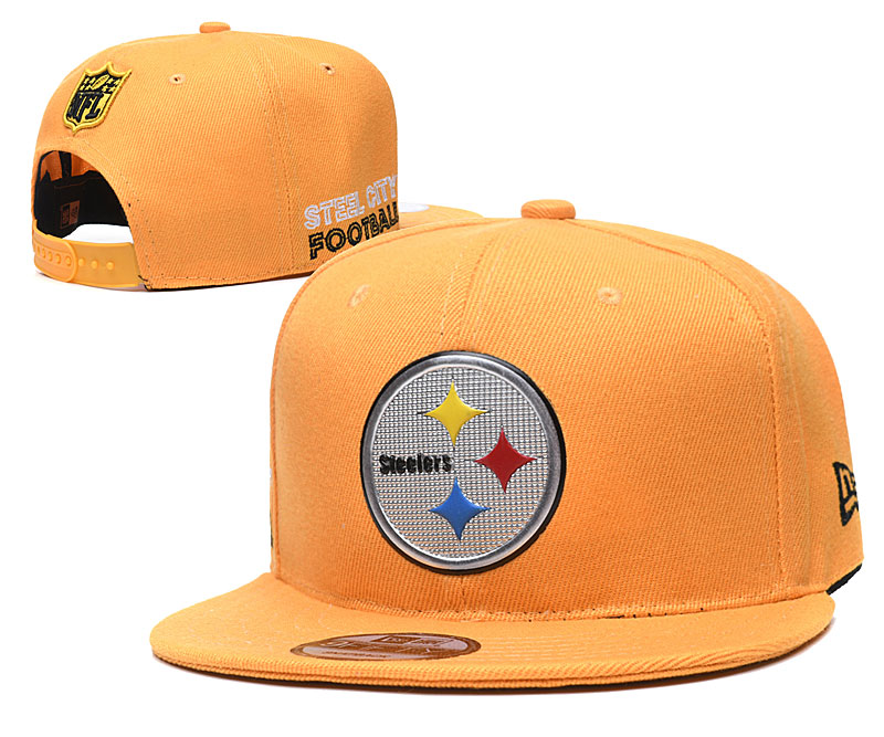 Steelers Team Logo Orange Adjustable Hat YD