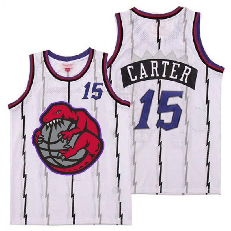 Raptors 15 Vince Carter White Retro Jerseys - Click Image to Close