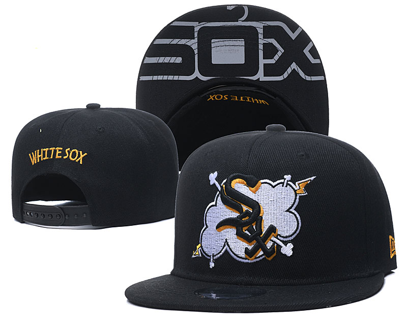 White Sox Team Logo Black Adjustable Hat GS