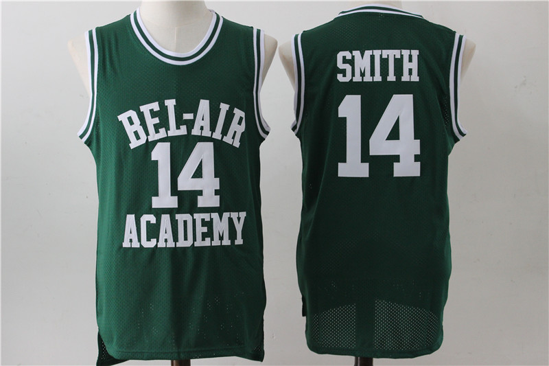 Bel-Air Academy 14 Will Smith Green Stitched Movie Jersey