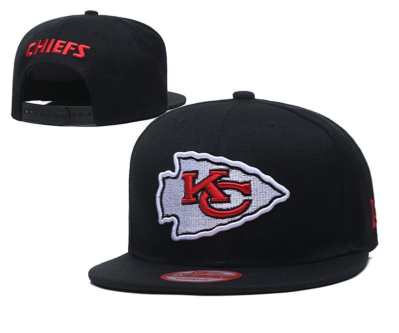 Chiefs Team Logo Black Adjustable Hat GS