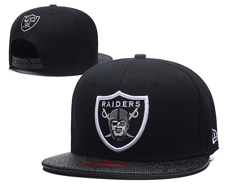 Raiders Fresh Logo Black Adjustable Hat GS