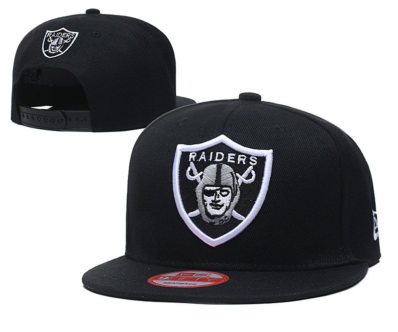 Raiders Team Big Logo Black Adjustable Hat GS