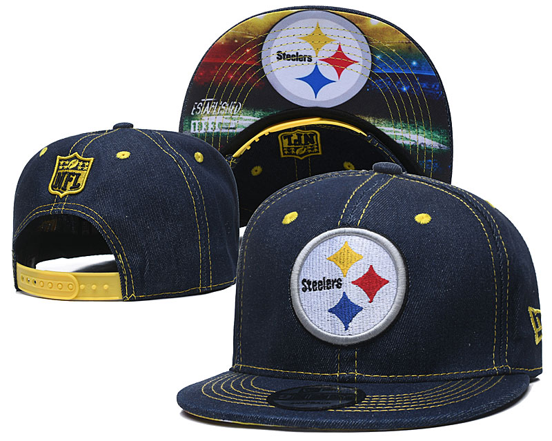 Steelers Team Logo Navy Established Adjustable Hat YD